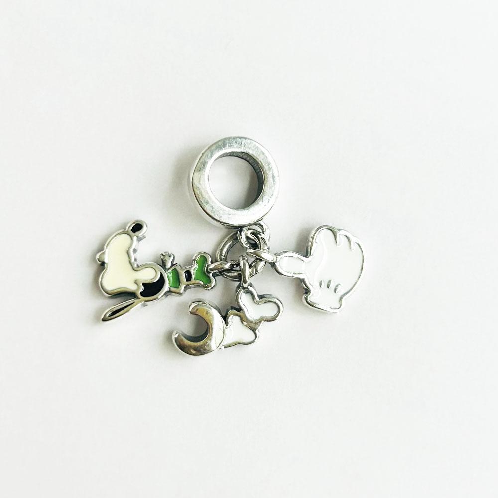 New Stitch Charm Beads 925 Silver Fit Bracelet Cartoon Character Pendant DIY Jewelry For Women Girls