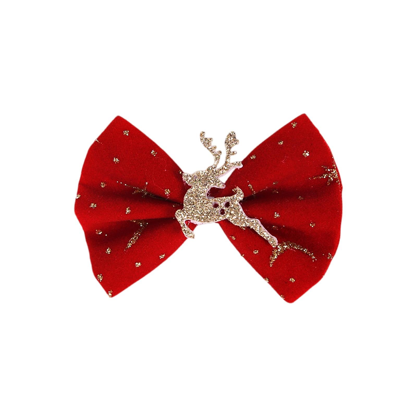 

Рождественские аксессуары для волос, заколки для волос с сетчатым бантом, украшения для рождественской вечеринки, заколки-гребни для волос в виде снежинок и лосей. One Size