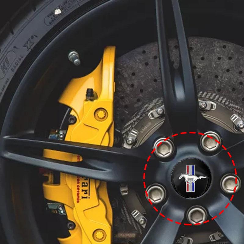 4pcs Car Styling 56mm Emblem Wheel Center Hub Caps Stickers For Ford Raptor Fiesta Focus 2 3 4 Mondeo Ecosport Mustang Fusion