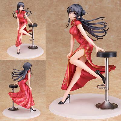 Maxcute Animation Sexy Figures Cheongsam Sakurajima Mai Ver. 1/7 POLYVINYL CHLORIDE Action Figure Native 18 ± for Adult Collector Present Miniature