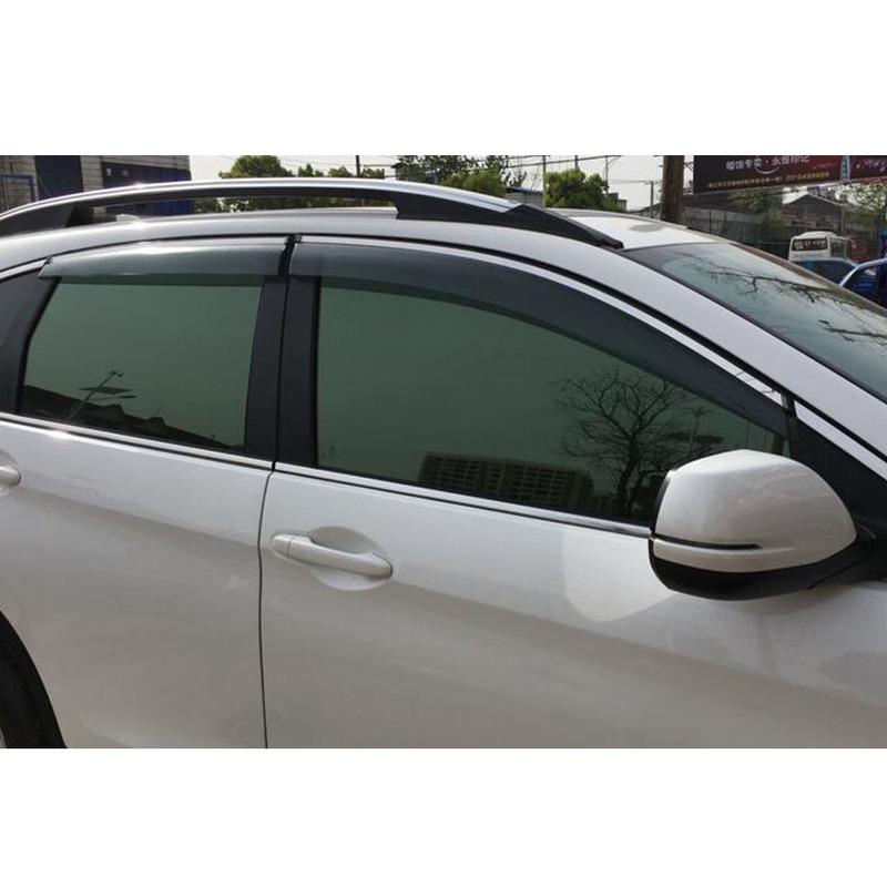 For Hyundai Elantra Avante 2016 2017 2018   Car Styling Stick Plastic Window Glass Wind Visor Rain/Sun Guard Vent 4PCs