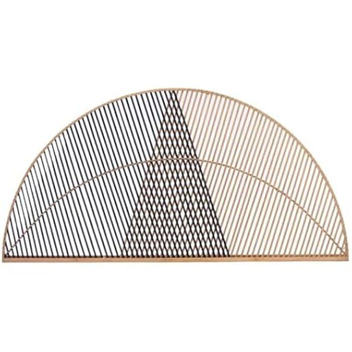 Tête de lit - GIFT DECOR - Triangulaire - Marron Noir - Rotin - 160 x 80,5 cm