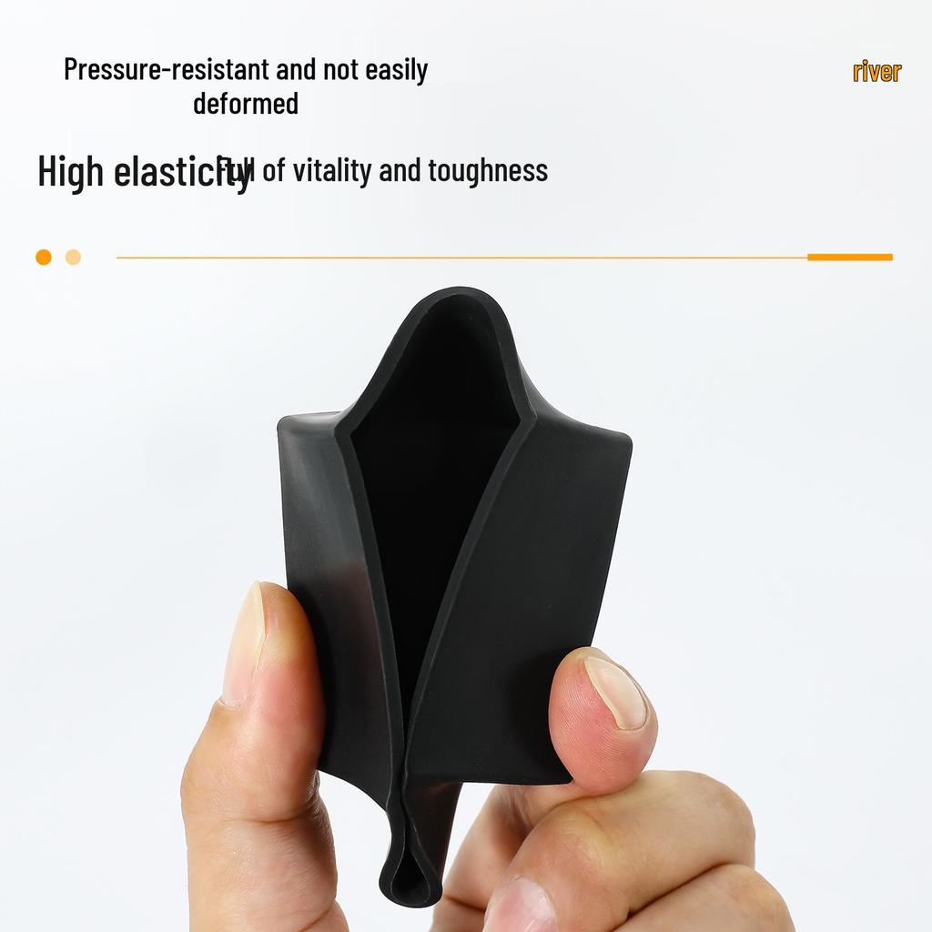 Silicone Anti-slip Chair Leg Cap - Heat Resistant, Square Rubber Sleeve for Steel Pipe with Protective Electroplated Finish