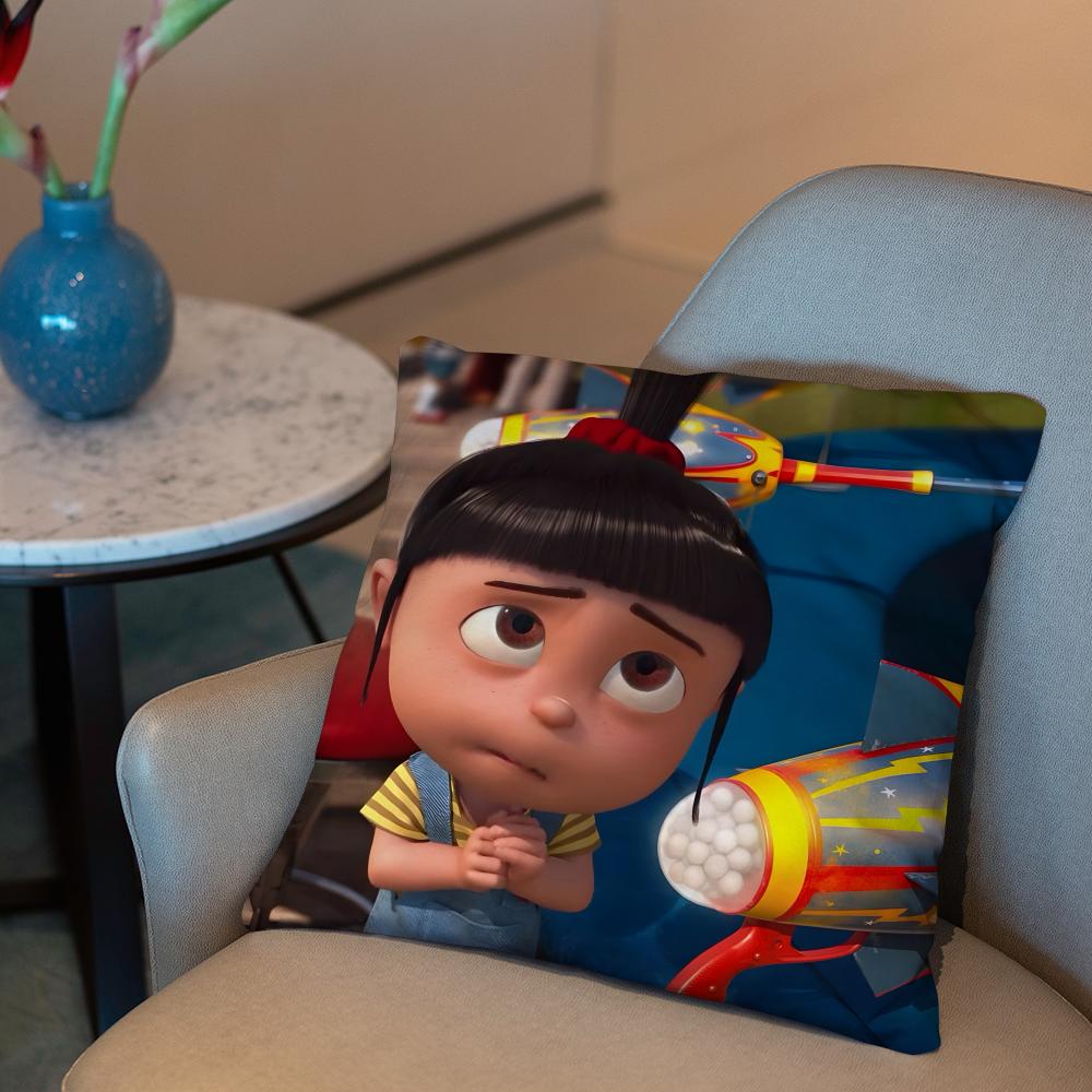 A-Agnes cute Cushion Cover 2-in-1 Reversible Plush Pillow Cover | Car/Sofa/Bed | Perfect Gift