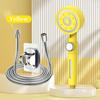 Candy Color Five-speed Booster Shower Head One-button Water Stop Filter Handheld Shower Set Home Bathroom