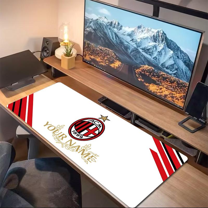 AC Milan Print Cushion Non-slip Laptop Tablet Big Mousepad XXL Mat Mini PC Playmat With Lock edge