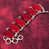 Rote Koralle Handgemachtes Edelstein Armband, 925 Sterling Silber Armband Antiker Schmuck, Als Verlobungsgeschenk