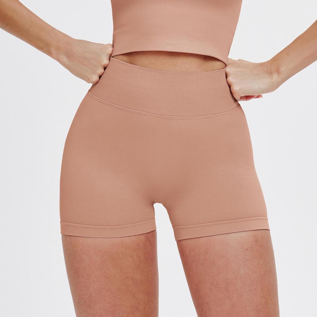 ZeChuang Women's Seamless High Waist Yoga Shorts - Butt-Lifting, Quick-Drying Summer Fitness Pants