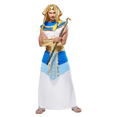 Men Egypt Pharaoh Costumes For Halloween Party Adults Cosplay Robe Costume White