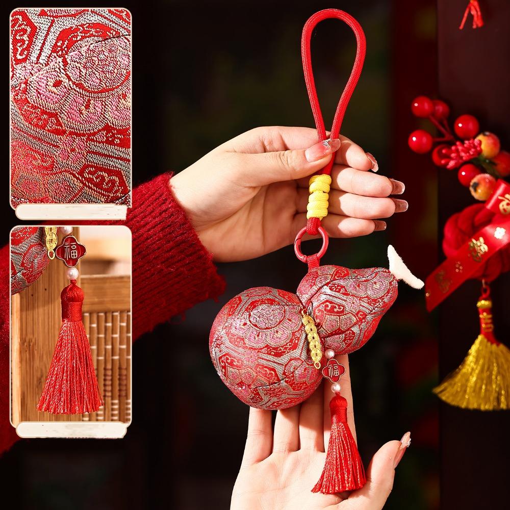 

Calabash New Year Hanging Ornaments Traditional Little Horse Keychain New Years Decoration Party Style3