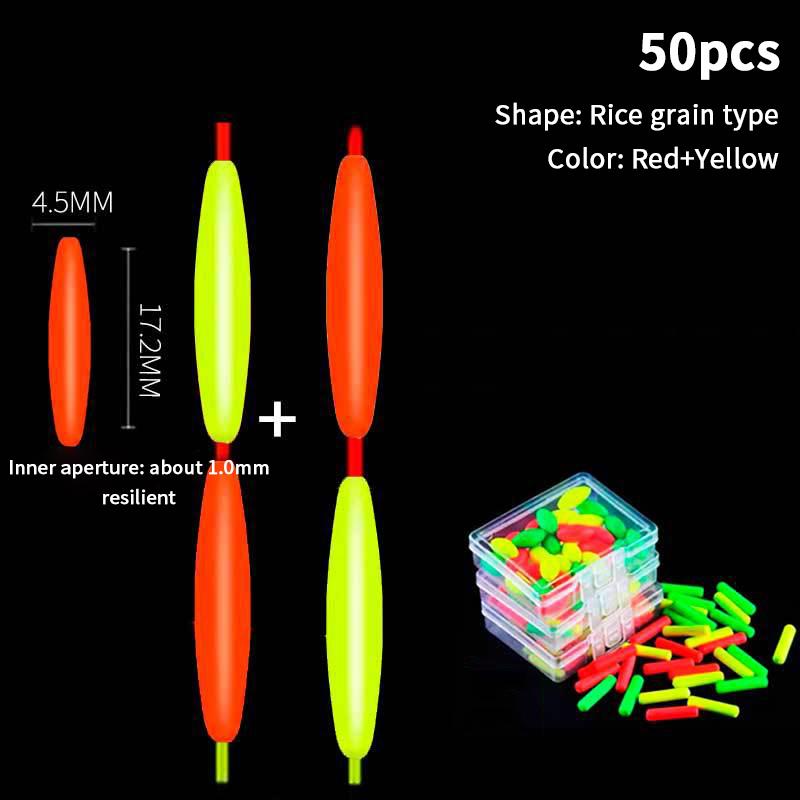 30/50Pcs Fishing Float Bobbers Fluorescent Drift Ball Foam Strike Indicator Fishing Floating Buoyancy Balls Fishing Accessories