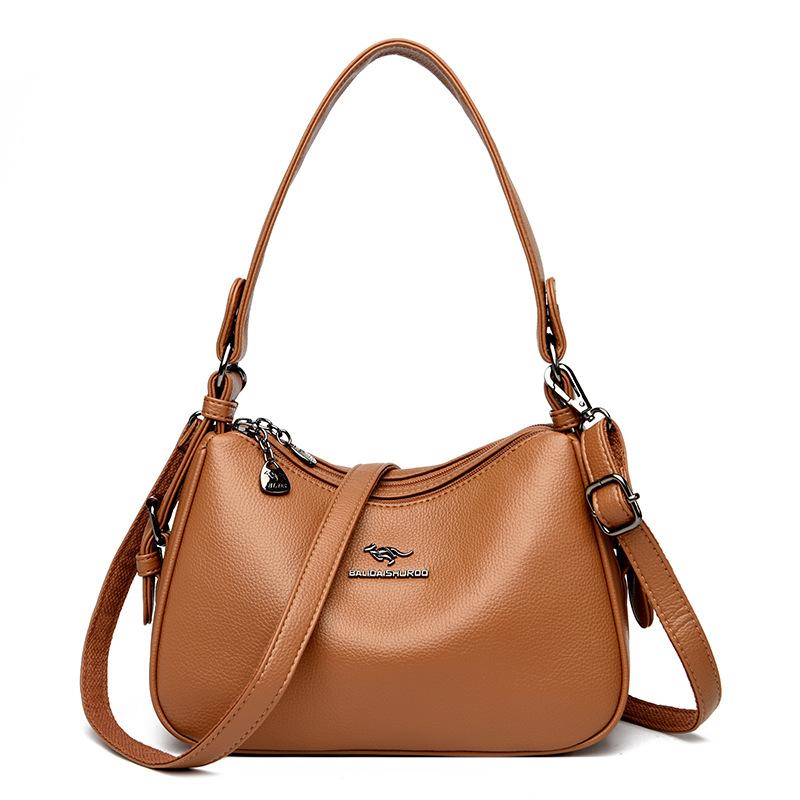 Barley Kangaroo One Shoulder Dumpling Bag Women's Pillow Bag Oblique Span One Shoulder Mom Bag Stylish and Simple Women's Small Square Bag