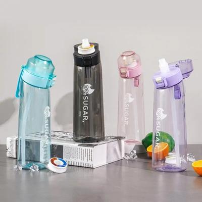 650ML Aromatisierte Wasserflasche Luftaromatisiertes Wasserflasche Sport Mode Strohhalm Tritan Plastikbecher Geeignet für Outdoor-Sportarten Fitness