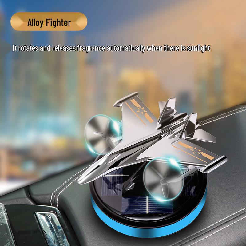 Solar Car Air Freshener & Odor Eliminator: High-End Rotating Ornament for Men's Car Interiors