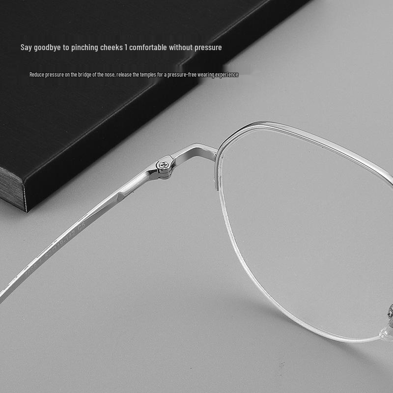 Dr. Lori's Ultra-Light Semi-Rimless Pure Titanium Eyeglass Frames for Myopia with Danyang Lens Fitting