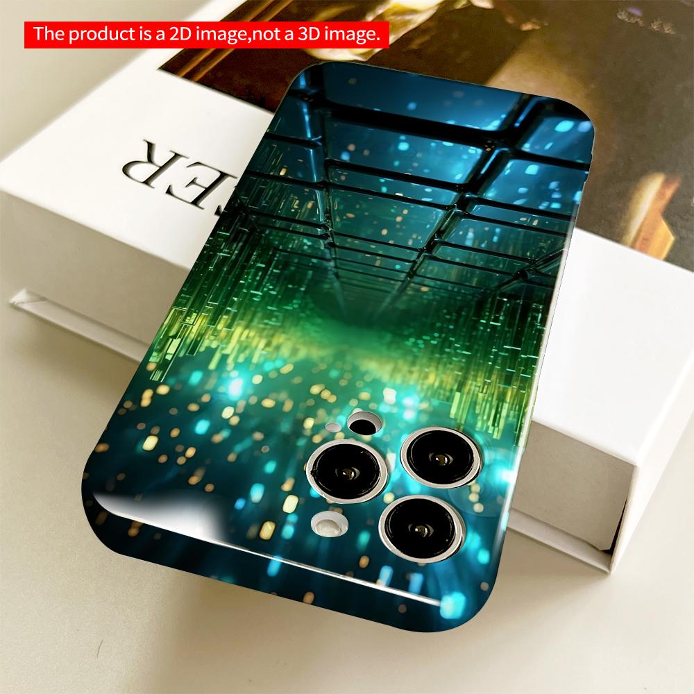 2DFlat Neon City Keyboard Path All Inclusive Film Hard Phone Case, Compatible with iPhone 18 Pro Max 17 16 15 14 13 12 11