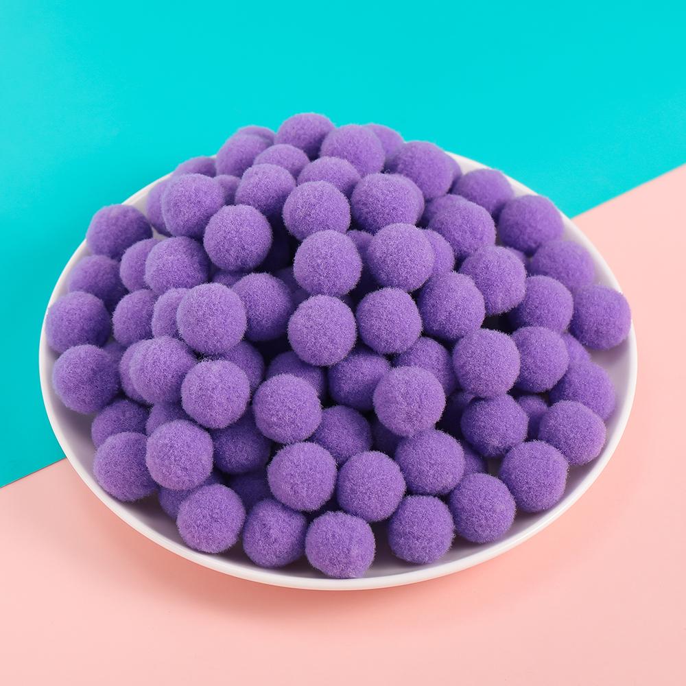50pcs 10/15mm Multicolor Soft Fluffy Ball Pompom Plush Balls for DIY Sewing Holiday Decorations and Jewelry Making Supplies
