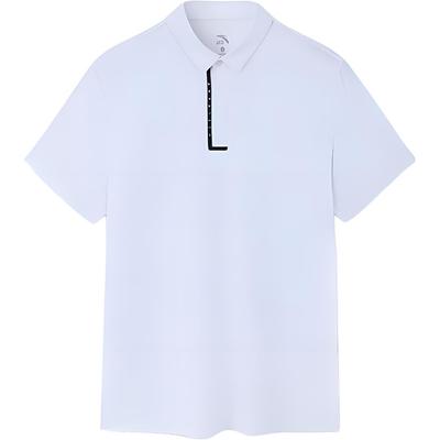 Einfarbiges Poloshirt mit Kragen Herren Tops Weiß 152327110-1