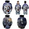 Nightmare Before Christmas Hoodie Pullover Sweatshirt mit Jack und Sally Design