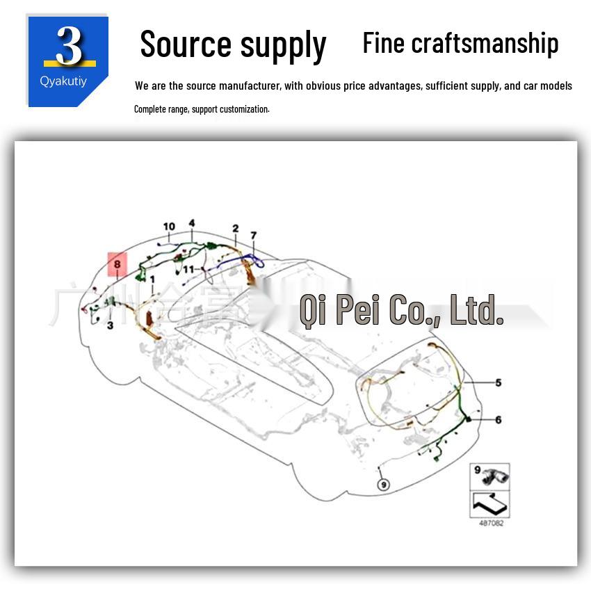 BMW Front Bumper Reversing Radar Wiring Harness (Part No. 61129236520).