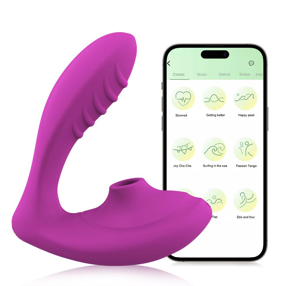 2 In 1 Stimulation Vibrator App Control With 10 Sucking Vibrating Modes For Women Clit G Spot Massage Stimulator Adult Sex Toy