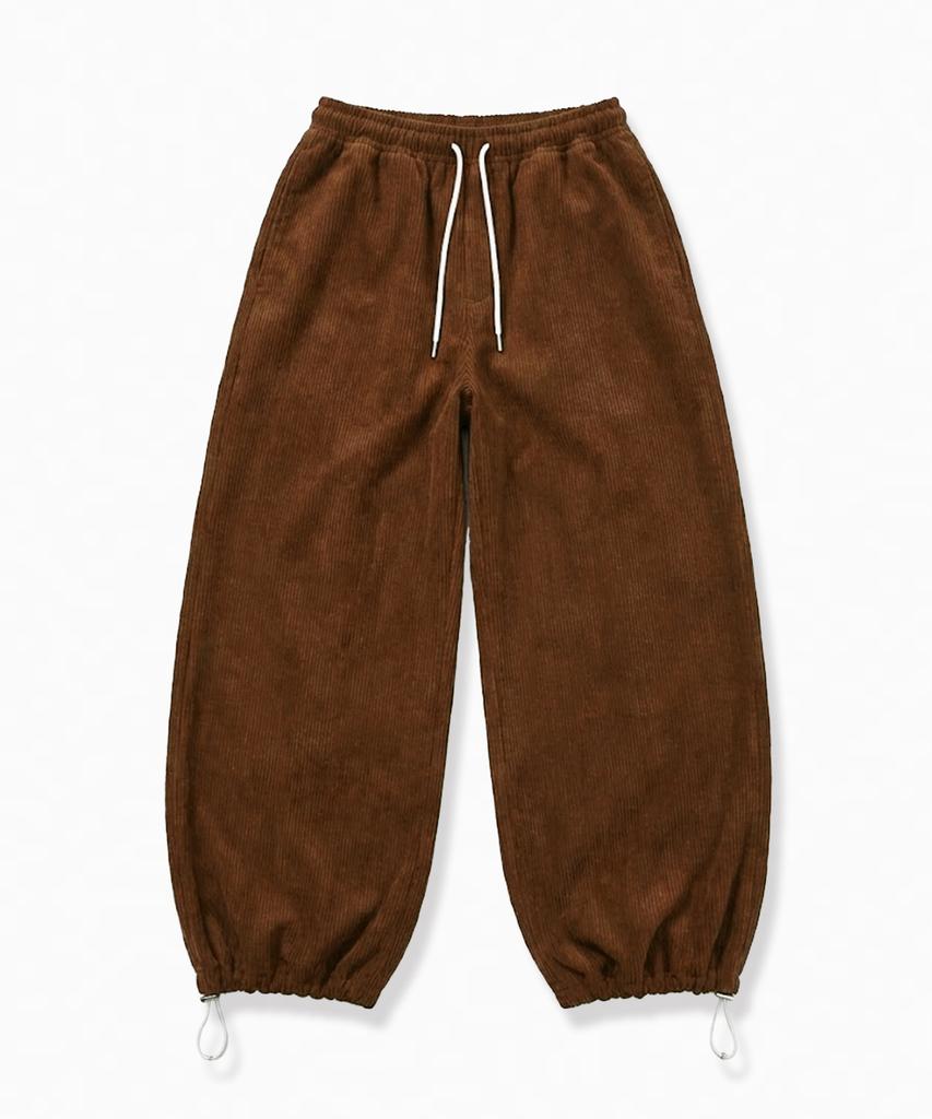 FUZZY SCAN Bear Corduroy Wide Pants