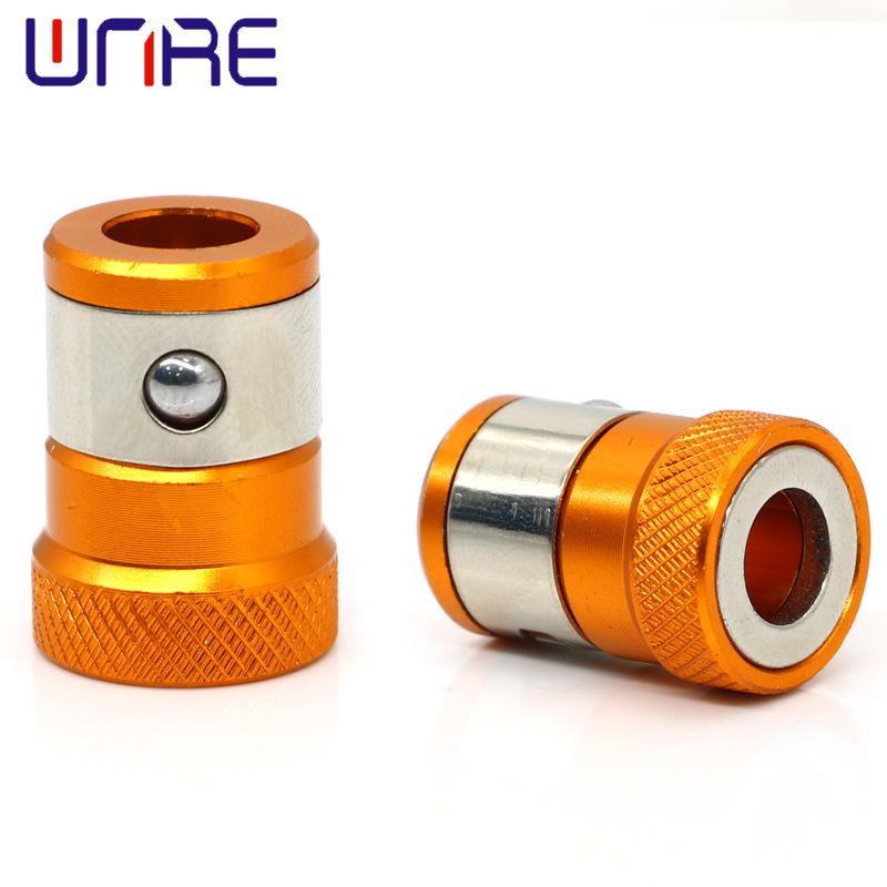 Enhanced Magnetic Anti-Slip Ring for Hand Drills: Magnetized, Hardened, with Detachable Bits and Bead-Locking Tech