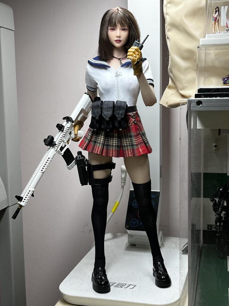Scale Action Figure Body for Special Sexy High School Girl Sailor Uniform and Gym Swimsuit and Head Not Short Sleeve [TOYBARJAPAN] 1/6 TBLeague,