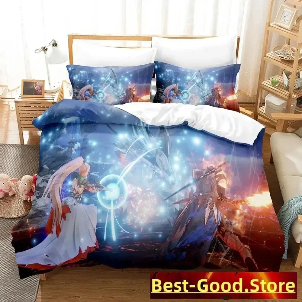 Tales of Arise Beding Set Einzelbett Doppelbett Bedrucktes Bettwäsche-Set Mit Kissenbezug Bett Weiche Bettdecke Weich Einzel Doppel Queen Super King-Size Abmessungend
