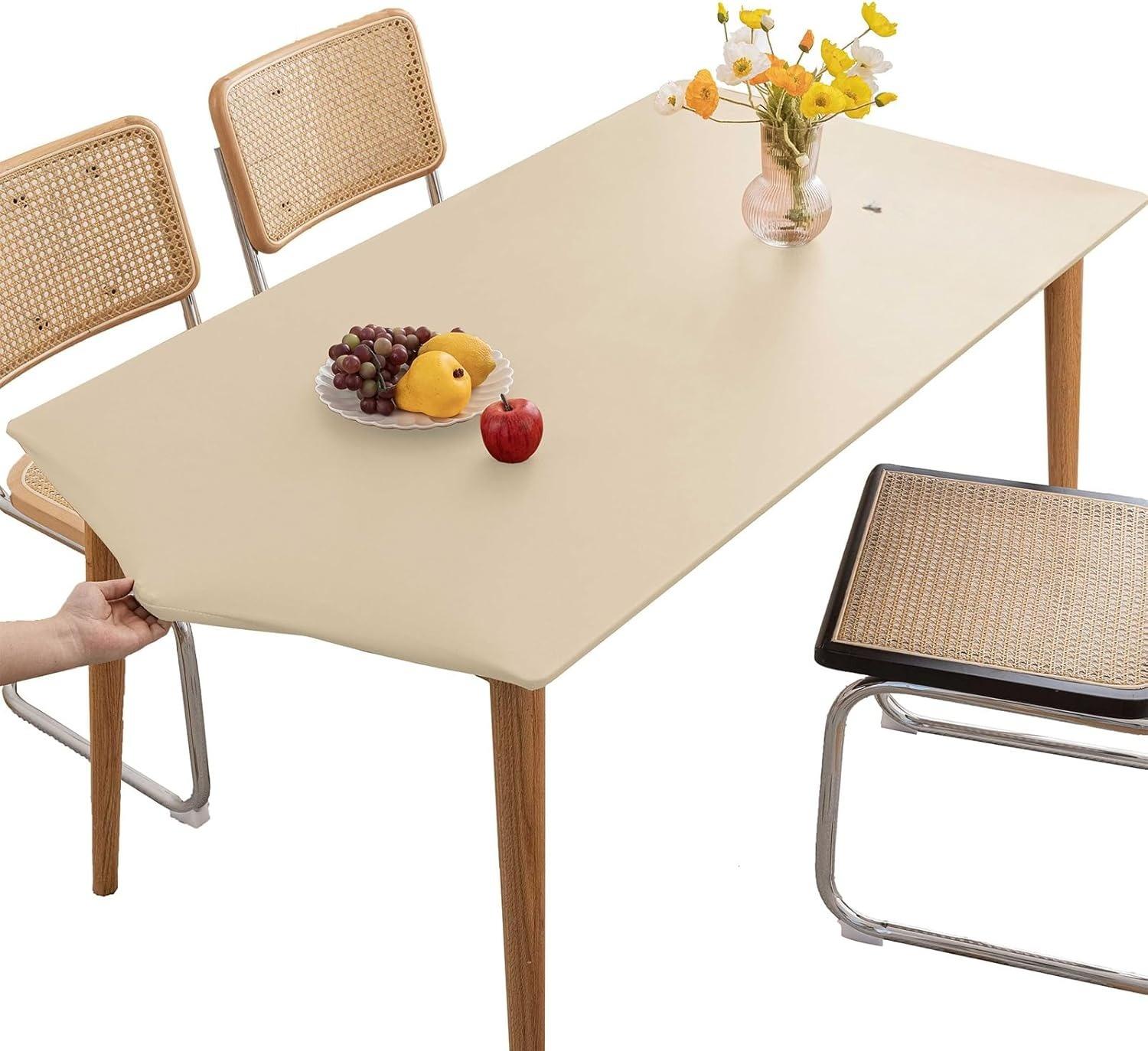 

1pc 70x120cm Full-coverage Elastic Tablecloth Heat-resistant Tablecloth Coffee Table Fabric Elastic Cover Desk 60x60cm хакі