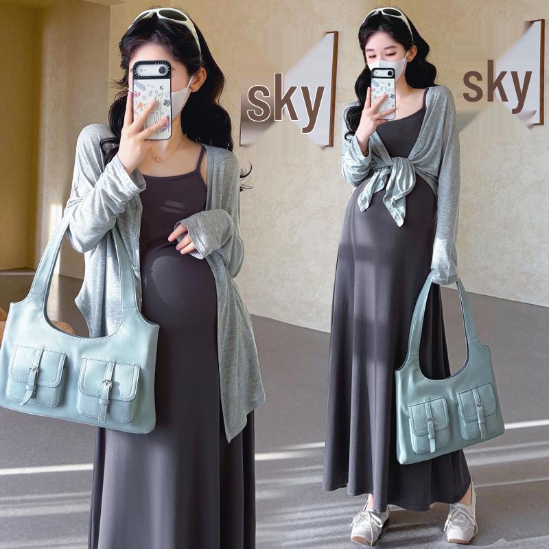 2026 Spring Korean Style Slimming Cardigan & Camisole Dress Set