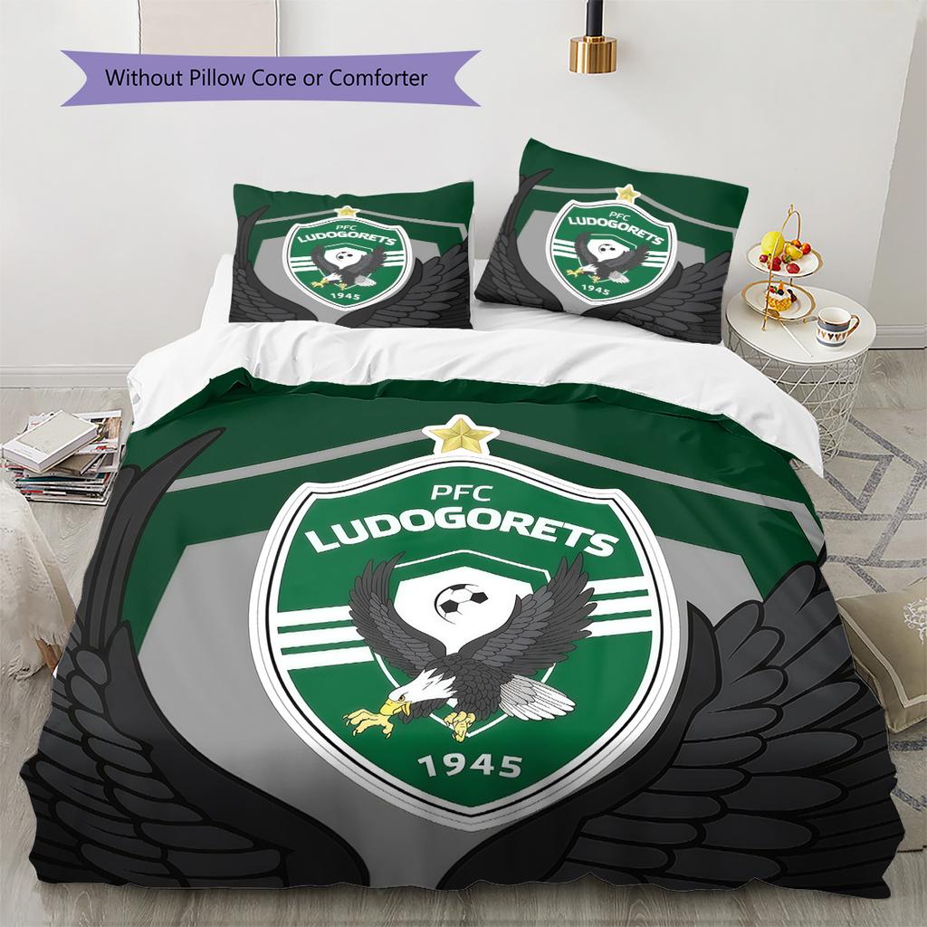 PFC Ludogorets Razgrad Bedding Quilt Set Quilt Cover Pillowcase Home Decoration Birthday Gift (1 * Duvet Cover + 2 * Pillowcase, Without Core)