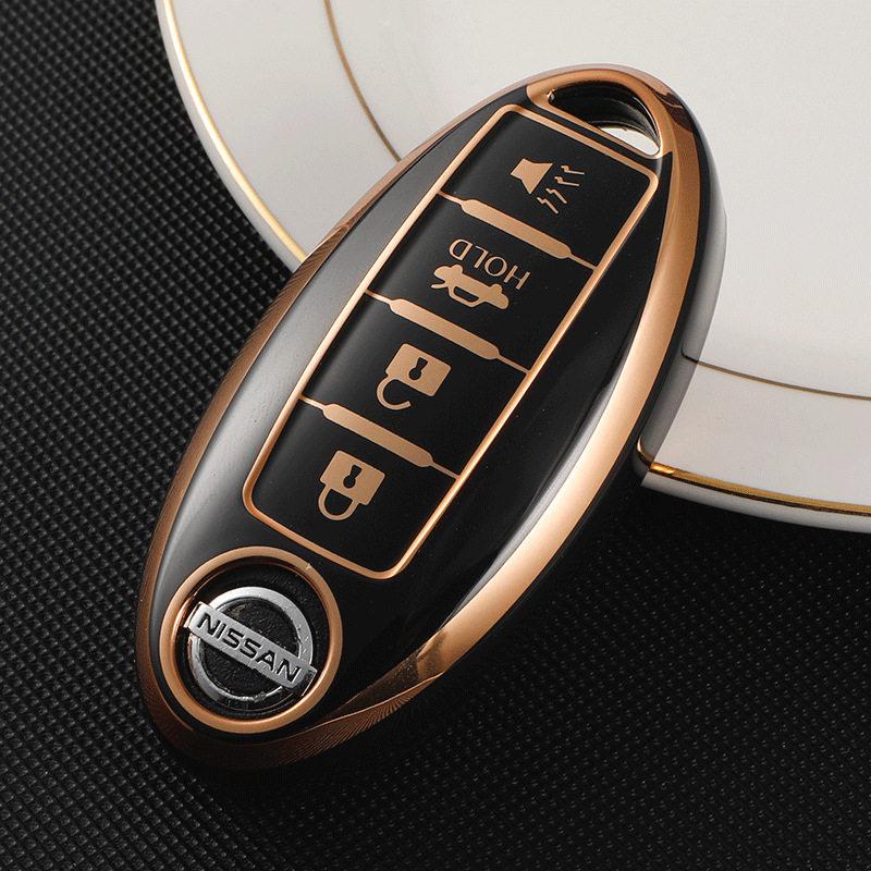 Gold Edge Key Case for 2022 Nissan Sylphy & 14th Gen Cima