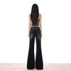 American retro spring and summer new micro-pull slim-fitting mopping the floor lazy washed old thin trousers