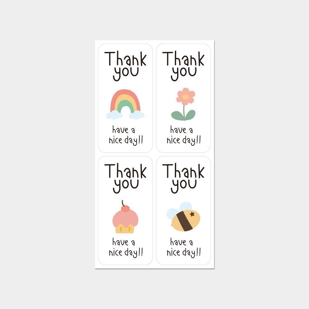 

100/200 Pcs Thank You Sealing Decor Labels Adhesive Decorative Stickers Sealed Stickers Gift Box D-200 Pcs