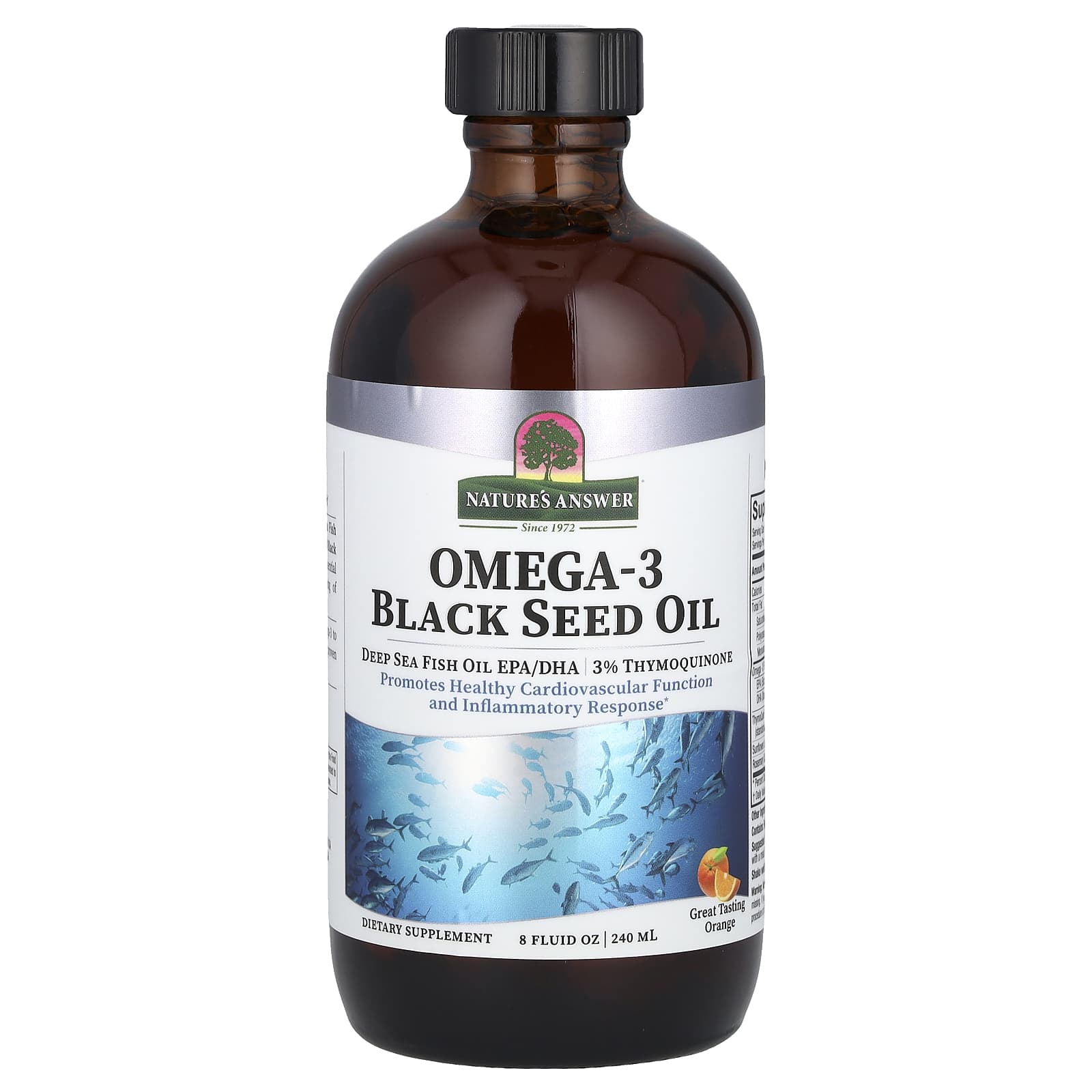 

Nature S Answer, Omega-3 Black Seed Oil, Orange, 240 Ml (8 Fl Oz)