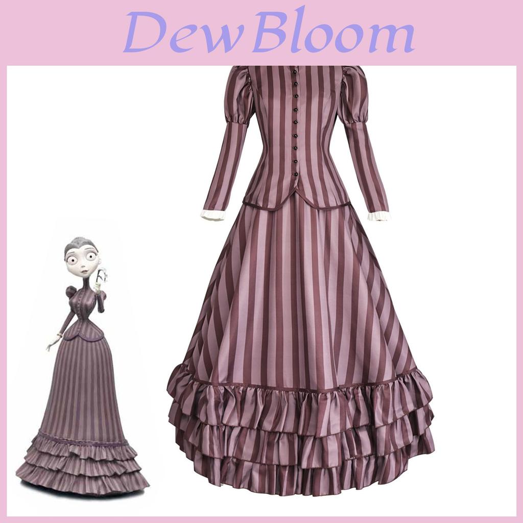 High-quality Polyester Fiber Blend Zombie Bride Cosplay Dress Victorian Style