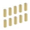 YOKIVE 20pcs M2.5 Spacers Brass Hex PCB Standoff Nut Height Consistency for Motherboard Circuit Board Electronics Gold Tone 11mm