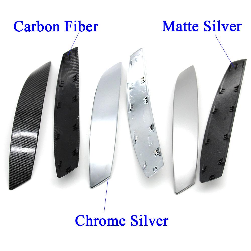 Silber Carbon Fiber Innen Links Rechts Tür Pull Griff Abdeckung Ersatz Für BMW Z4 E85 E86 2002 2003 2004 2005 2006 2007