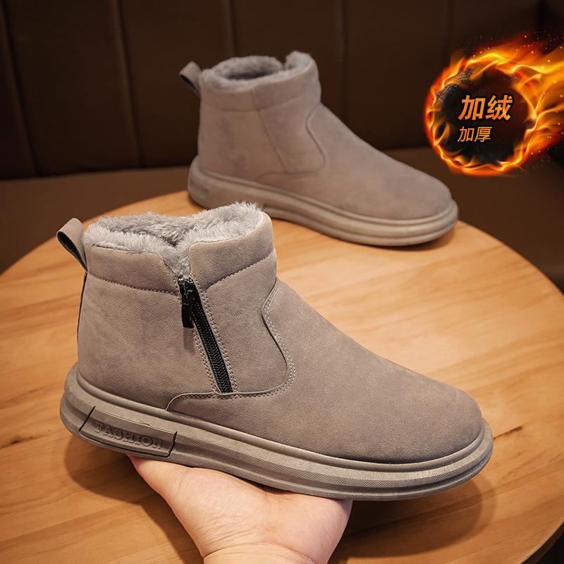 

Мужские серо-коричневые ботинки челси, ковбойские сапоги ручной работы, замшевые, кожаные, высокие, износостойкие, повседневные, зимние мужские ботинки 45 хаки