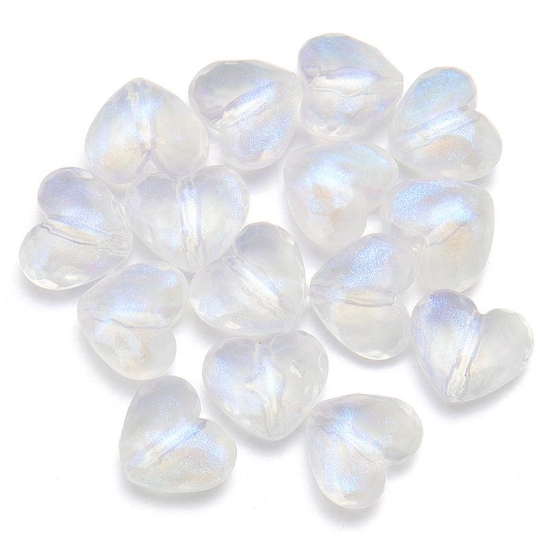 Laserbeschichtete Acryl-Herz- und Blumenperlen für DIY-Armbänder