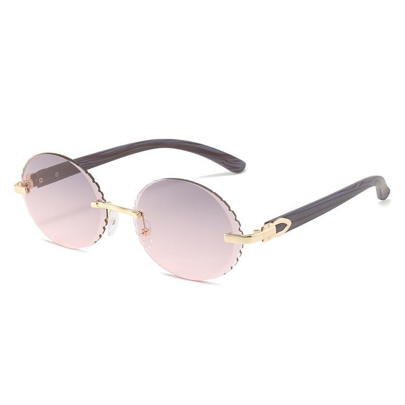 Frameless Sunglasses Women'S Square Small Frame Marine Sunglasses Trendy Street Photography