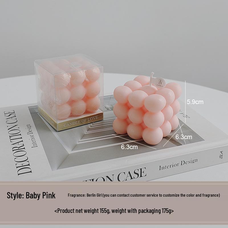 High-End Customizable Scented Candle Rubik's Cube Ornament Gift