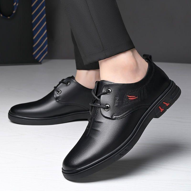 Suit Men's Leather Shoes Platform Authentic Cowhide Shoes Men's Shoes