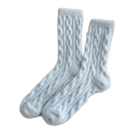 Fuzzy Winter Crew Socks Women Fluffy Warm Thick Socks Breathable Winter Sleep Socks for Indoor Lounging Outdoor Wear