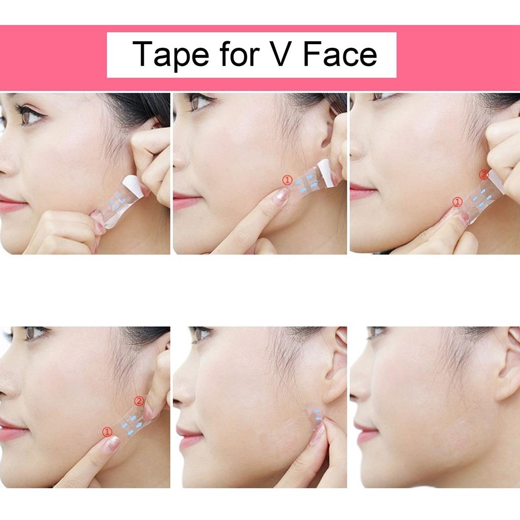 100pcs V Face Lift Tape Portable Wrinkle Face Lift Tape for Double Chin Saggy Skin
