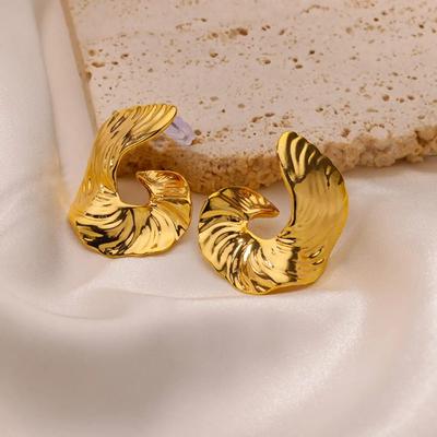 Orecchini a Bottone in Acciaio Inossidabile Color Oro per Donna Moda Geometrici Piercing Gioielli per Orecchie Accessori Regalo Festa di Matrimonio mujer
