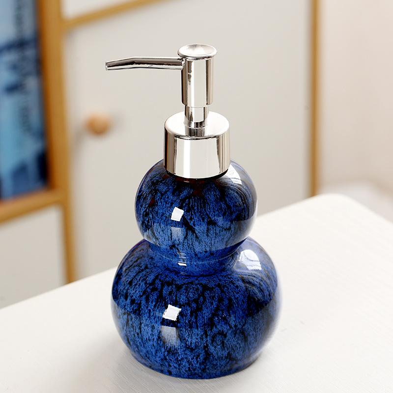 330ml soap dispenser kiln transformed gourd ceramic press bottle shampoo and shower gel dispensing bottle shampoo dispenser