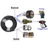 High-Pressure Sewer Jetter Kit with M22-1/4 Hose and Ground Rat Nozzle