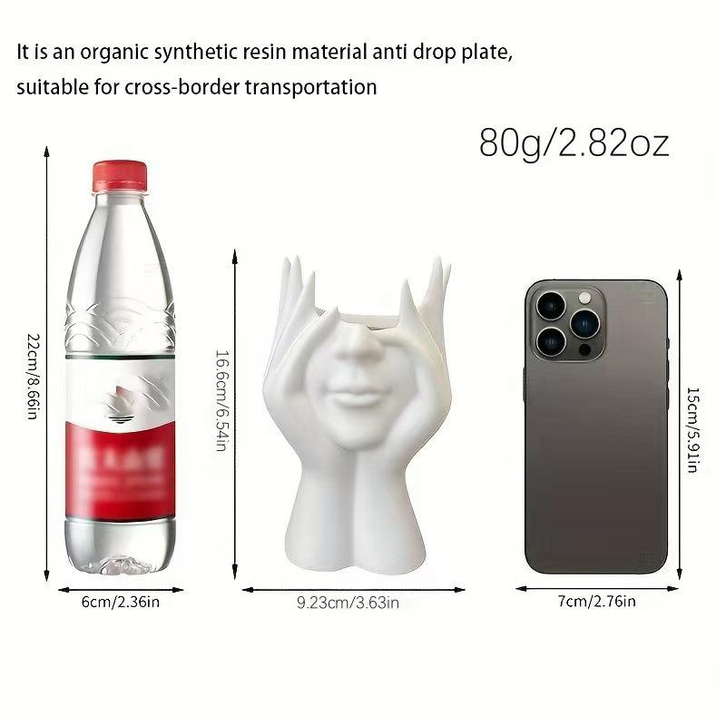 Nordic Face-Shaped Vase Ornament for Living Room Decor